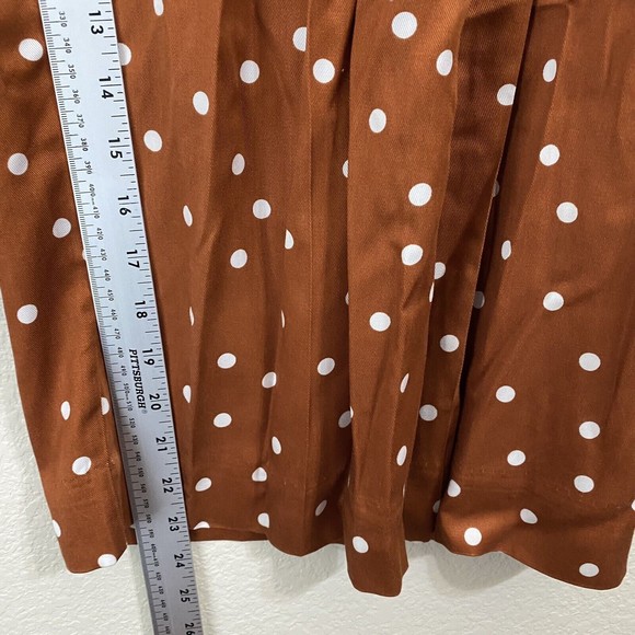 Anthropologie Pants Womens M Polkadot OB1167921 Wide Leg Pleated Isobel trousers - Picture 7 of 10